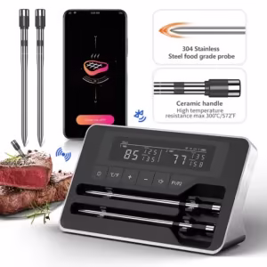 Meat Thermometer Wireless Probe Bluetooth Digital Food Thermometer Support Mobile APP With LCD Screen for Oven Smoker BBQ Grill